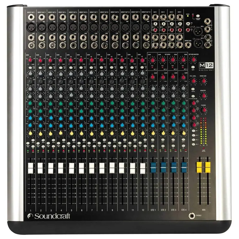 Soundcraft M12 12 ch Live Sound PA Mixer