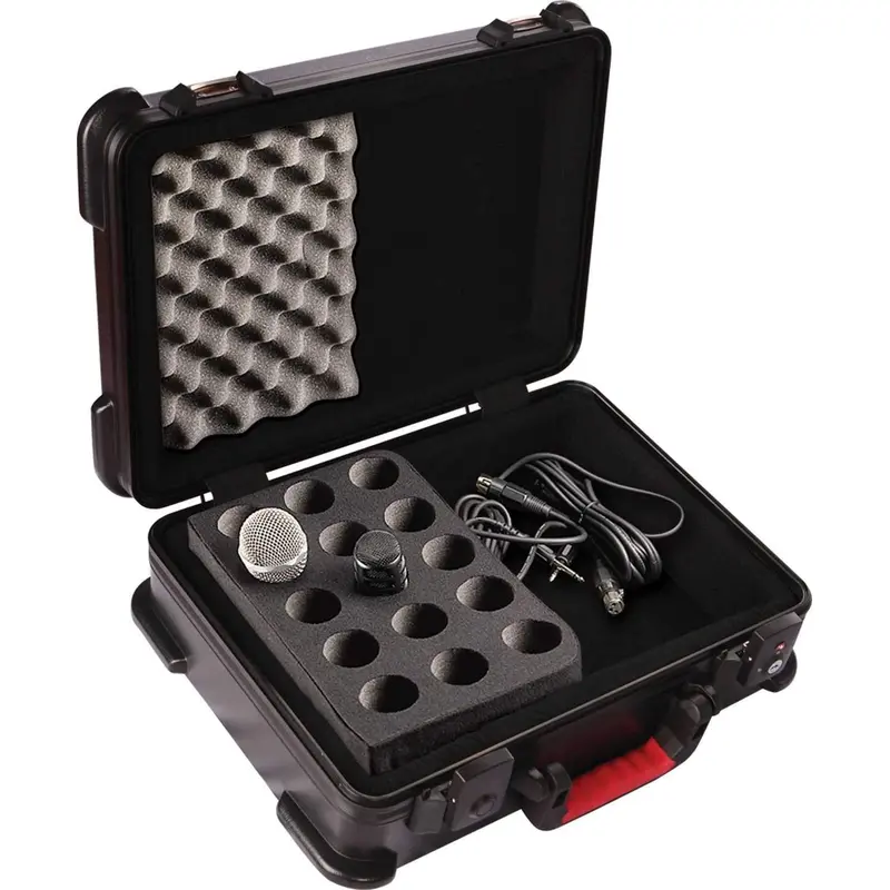 Gator GM15TSA Ata Molded Mic Case - Holds 15 Mics
