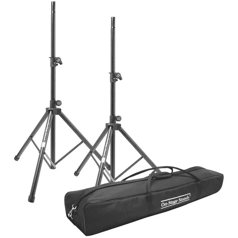 On-Stage Deluxe Twin Speaker Stand/Road Bag Pack