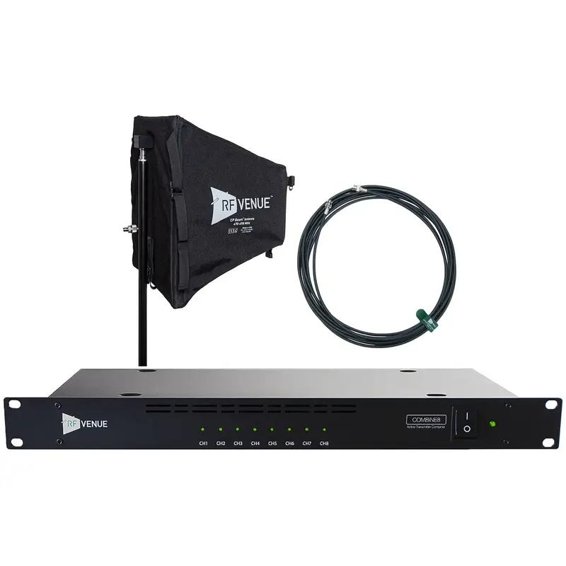 Audio-Technica 8-Channel In-Ear Monitor Upgrade Pack with COMBINE8 / Antenna / Cables 470 to 608 MHz