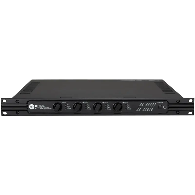 RCF UP-8504 Power Amplifier - 4x 125 Watt - Class D (70V/ 4 Ohm/ 2 Inputs Per Channel)