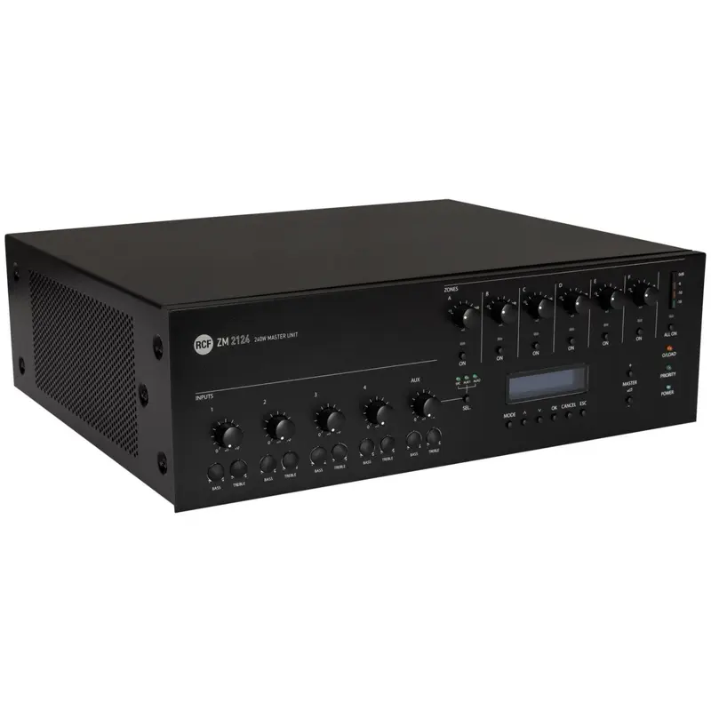 RCF ZM 2124 6-Zone 240 Watt Digital Mixer / Amplifier Master Unit