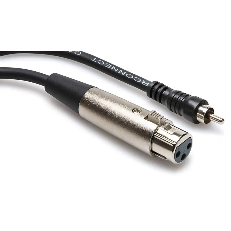 10 Ft Single Standard XLR (F) to RCA (M) Cable
