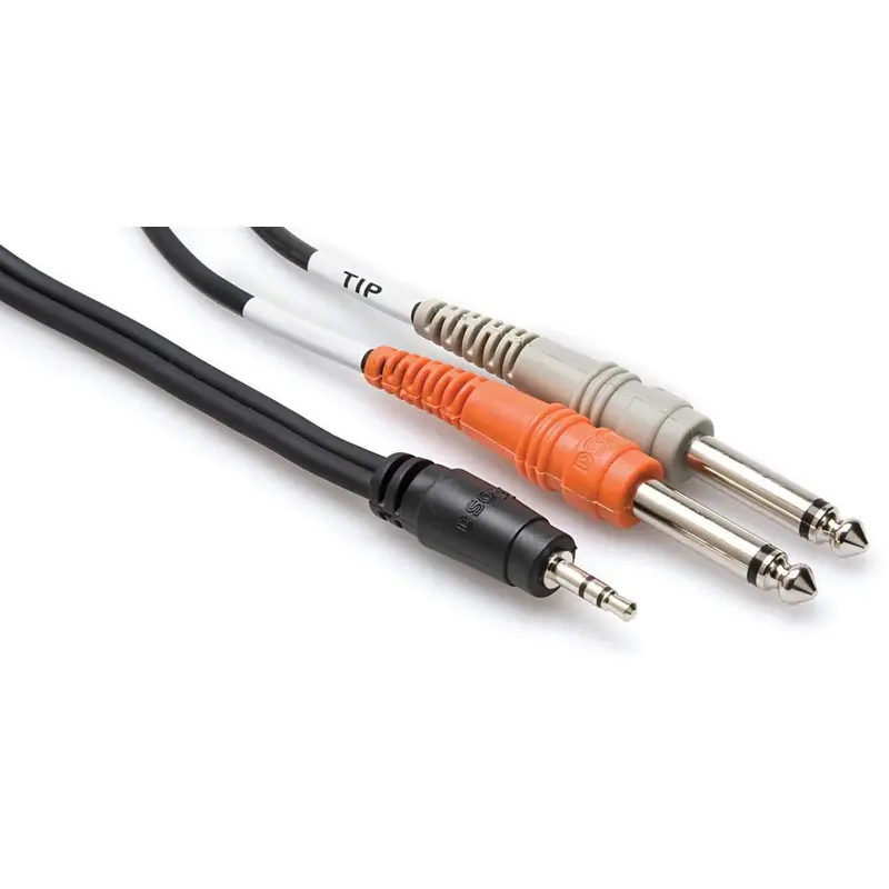 Hosa CMP-159 10 Ft 1/8-Inch (M) to Left & Right 1/4-Inch TS (M) Audio Cable