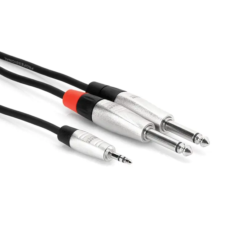 Hosa HMP-010Y Y-Cable 1/8 TRS to Dual 1/4 TS 10ft