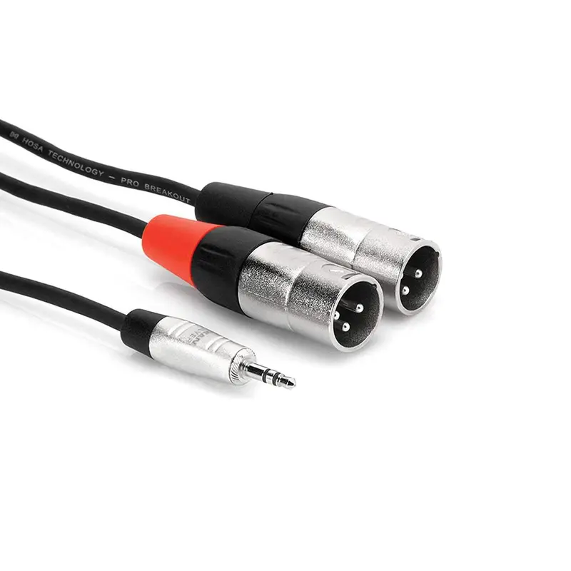 Hosa HMX-003Y Y-Cable 1/8 TRS to Dual XLR M 3ft