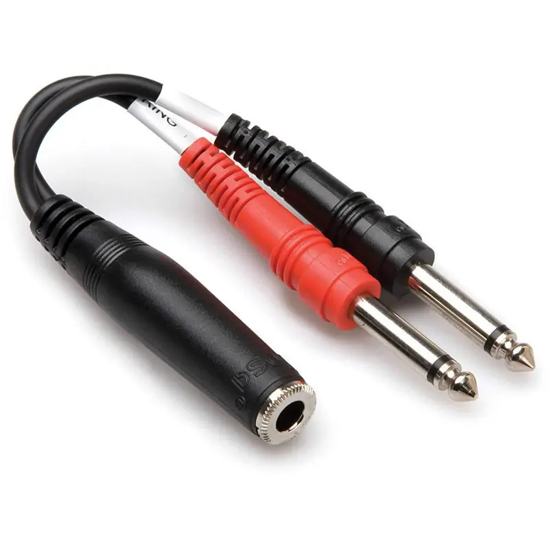 Hosa YPP-136 1/4-Inch (F) Stereo to Dual 1/4-Inch (M) Mono Y-Cable