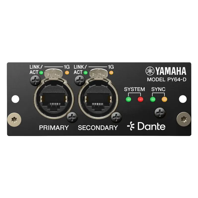 Yamaha PY64-D Dante Interface 64x64 Expansion Card with SRC for DM7 Mixers