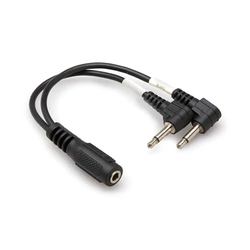 Hosa Dual 1/8in TS (M) to 1/8in TRS (F) Cable