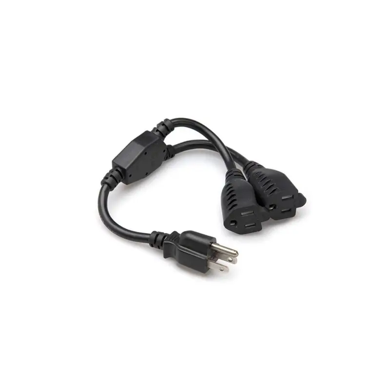 Hosa YAC-407 3 Prong (M) to Dual (F) 1.5 Foot Power Extension Cable