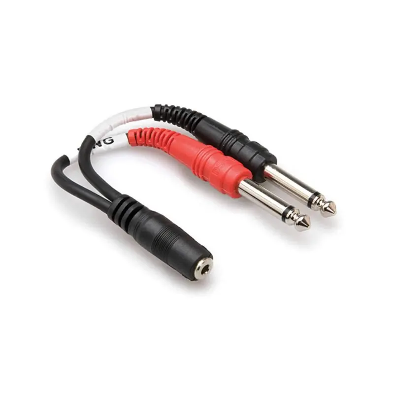 Hosa YMP-434 1/8 Inch TRS (F) to Dual 1/4 Inch TS (M) Y-Cable