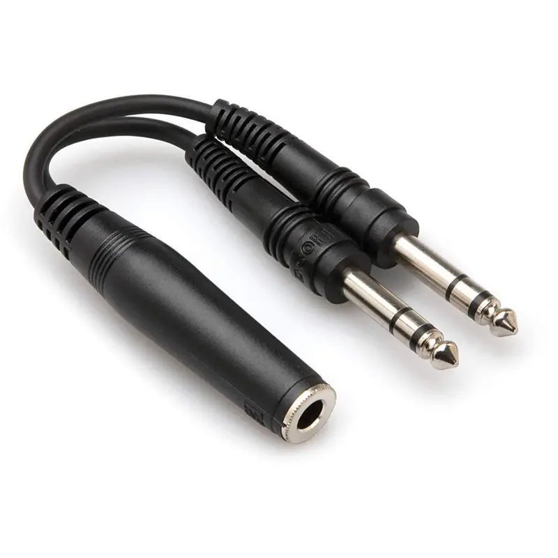 Hosa YPP-308 6-Inch 1/4" (F) to Dual 1/4" (M) Y-Cable