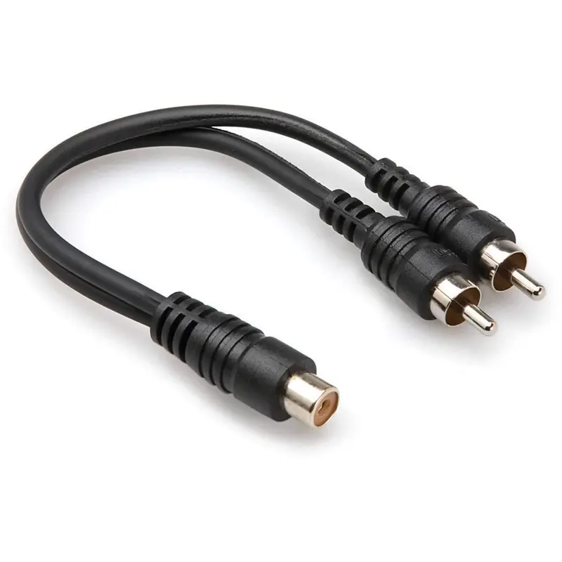 Hosa YRA-105 RCA (F) to Dual RCA (M) 6In Y-Cable
