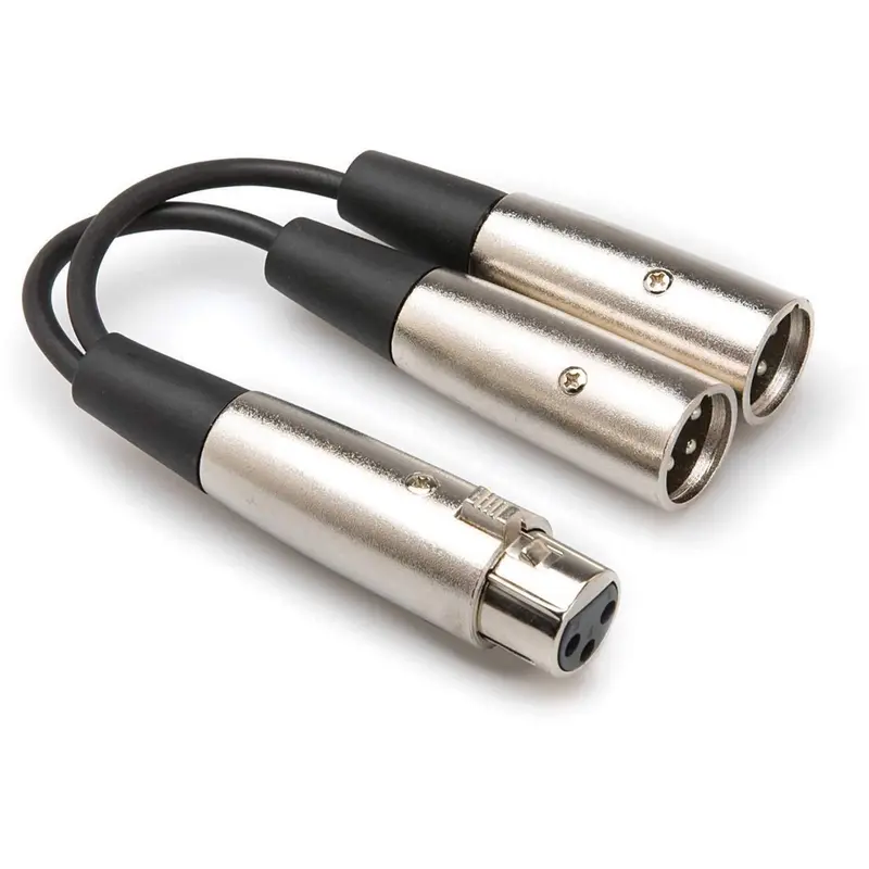 Hosa YXM-121 Y-Cable XLR (F) to Dual XLR (M) Cable Adapter