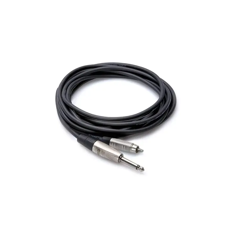 Hosa HPR-015 Unbalanced Cable 1/4 TS to RCA 15ft