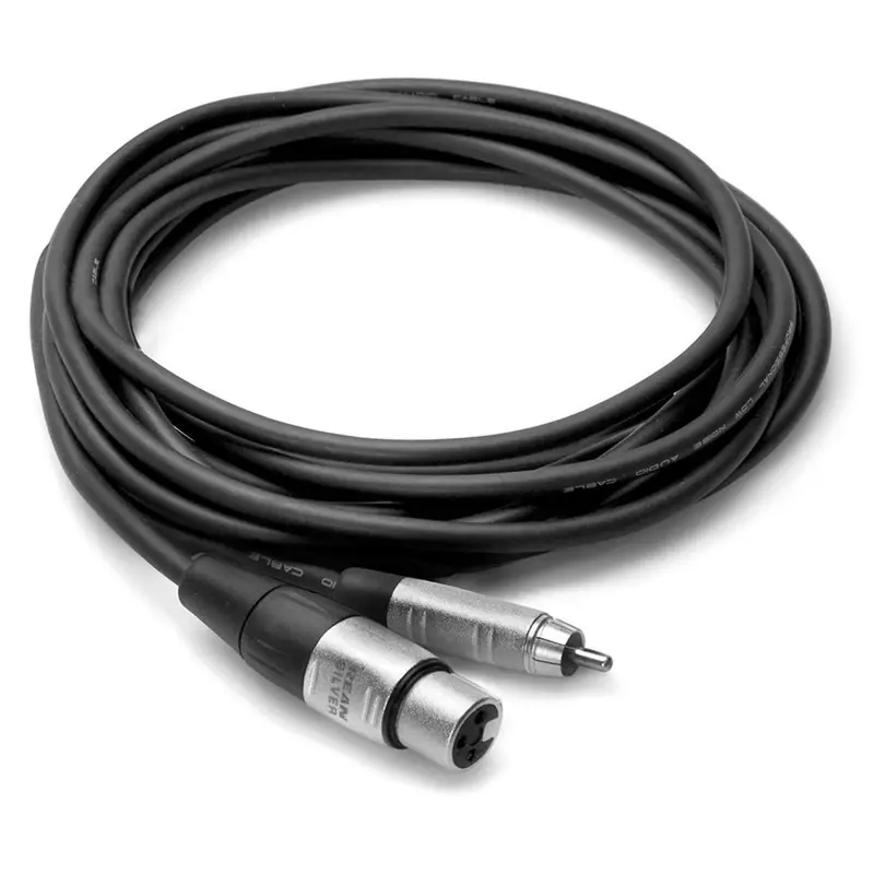 Hosa HXR-010 10 Ft Single Professional XLR (F) to RCA (M) Cable