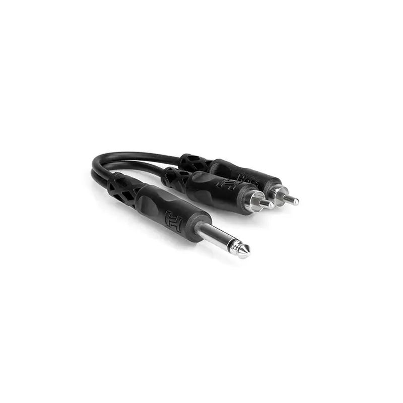 Hosa YPR-124 1/4in TS (M) to Dual RCA (M) Y-Cable