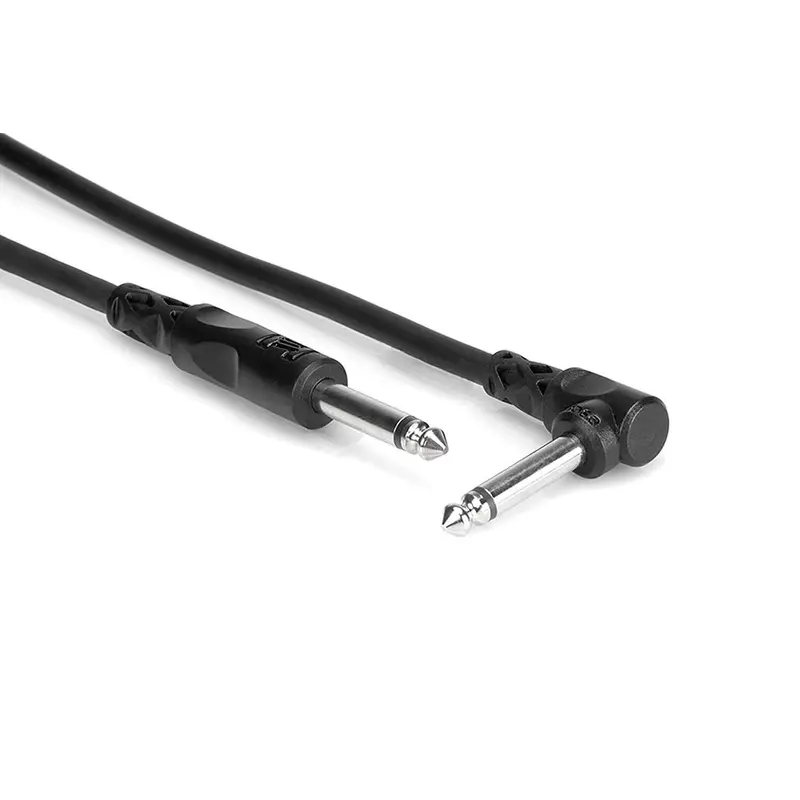 Hosa CPP-105R 1/4" TS to Righ-Angle 1/4" TS Cable 5 Foot