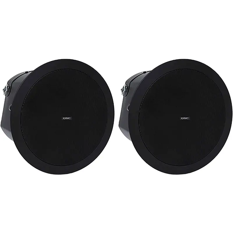 Q-SYS AD-C6T-B IP54 2-Way Ceiling 6-Inch Speaker Pair - Black