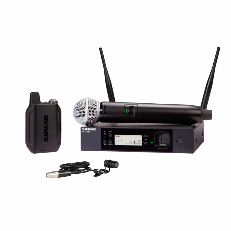 Shure GLXD124R Plus/85/SM58 Combo Wireless Microphone System