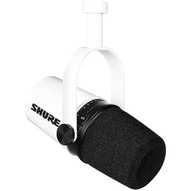 Shure MV7-W USB XLR Podcast Microphone - Limited Edition - White