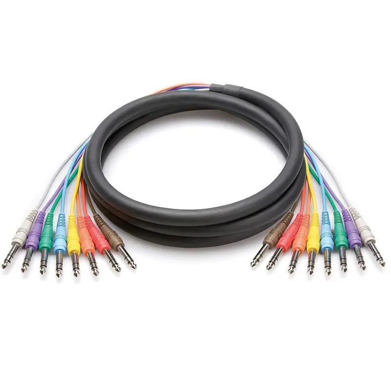 16.5 Ft 8-Ch 1/4 (M) to 1/4 (M) Balanced Snake