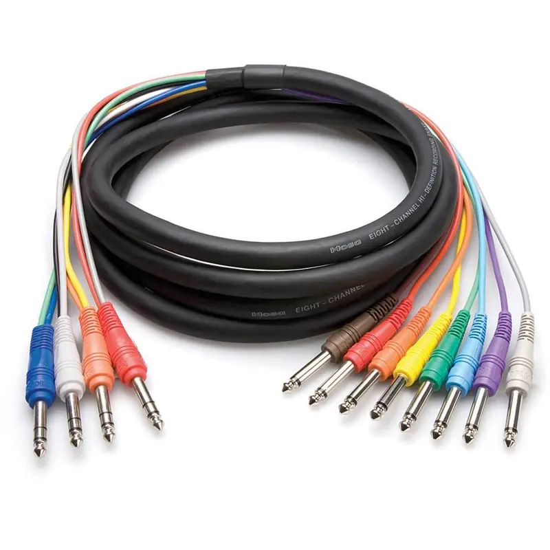 9.9 Ft Snake (4) 1/4 (M) TRS to (8) 1/4 (M) TS