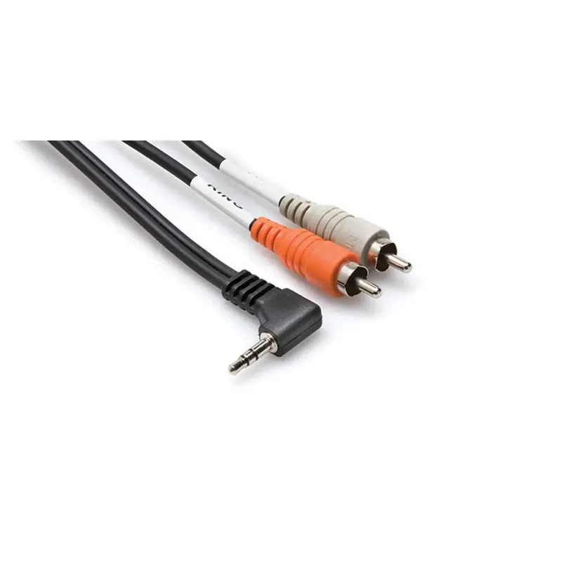 Hosa CMR-206R Angle 1/8" TRS to Dual RCA Cable 6 Foot