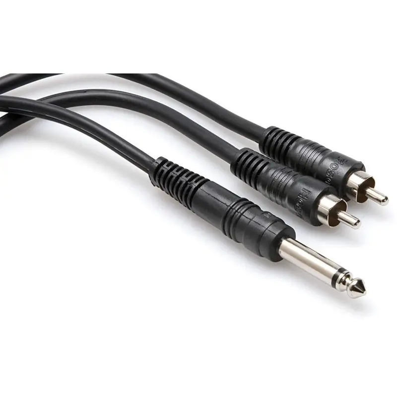 Hosa CYR-102 1/4(M) to Dual RCA(M) 6.5Ft Y-Cable