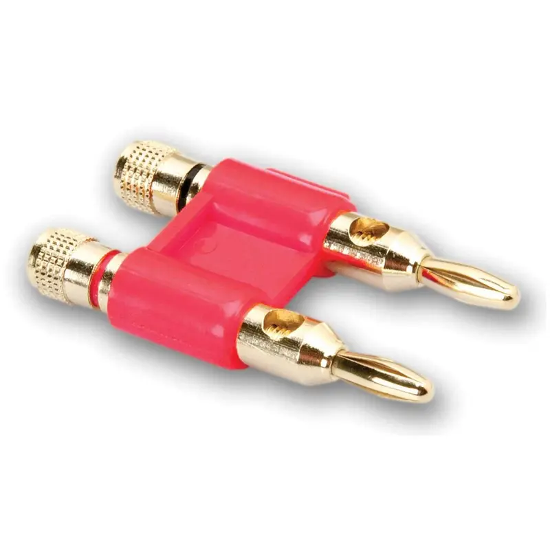 Hosa Dual Banana Connector - Red