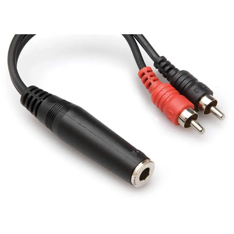 Hosa YPR-257 1/4-Inch (F) Stereo to Dual RCA (M) Cable Adapter