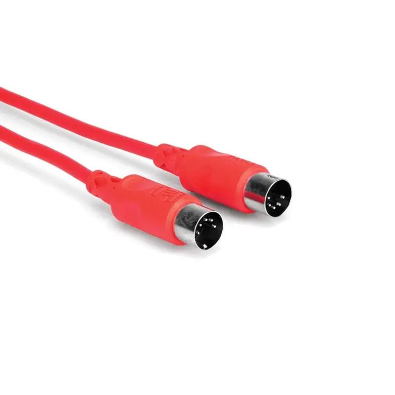 Hosa MID-303RD MIDI Cable 5-pin DIN to Same 3 Ft - Red