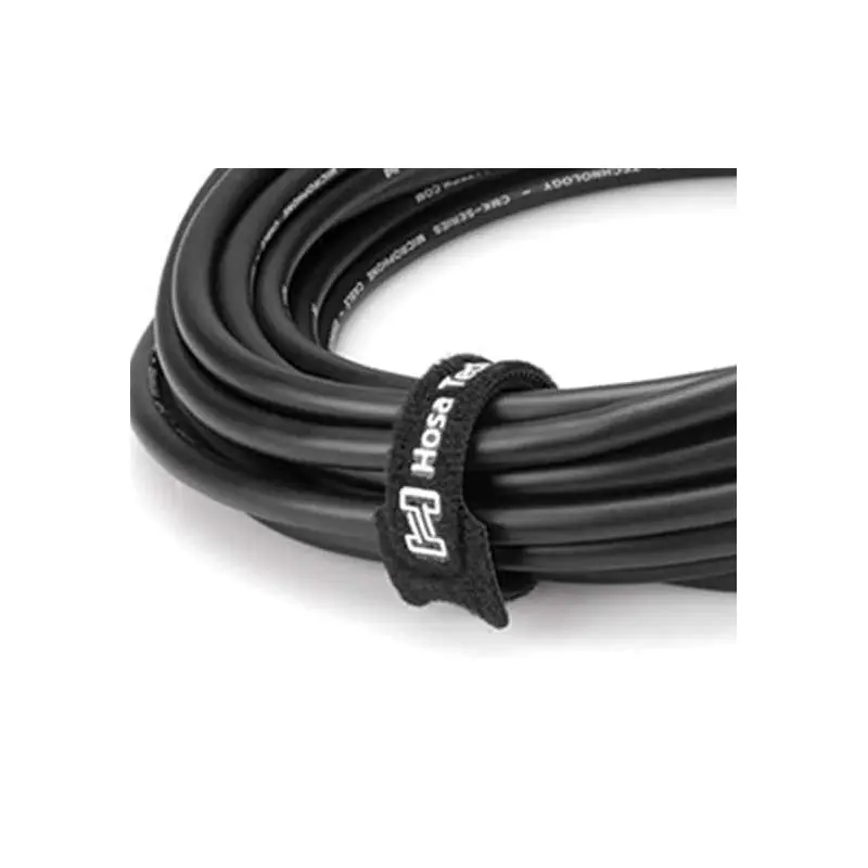 Hosa WTI-508 0.5 Inch x 8 Inch Hook & Loop Cable Tie 50-Pack
