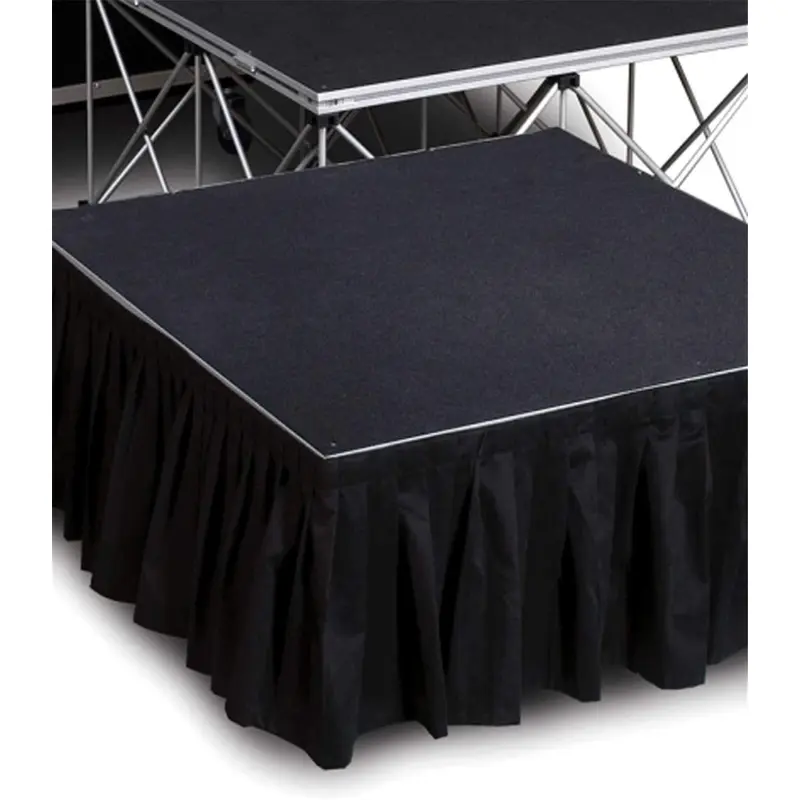 IntelliStage ISSK8X8 8 Ft x 8-Inch Black Stage Skirt