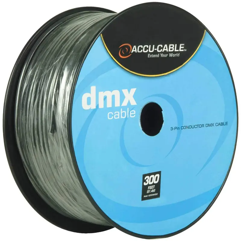 Accu-Cable 300Ft Spool Bulk DMX 3-Pin Cable
