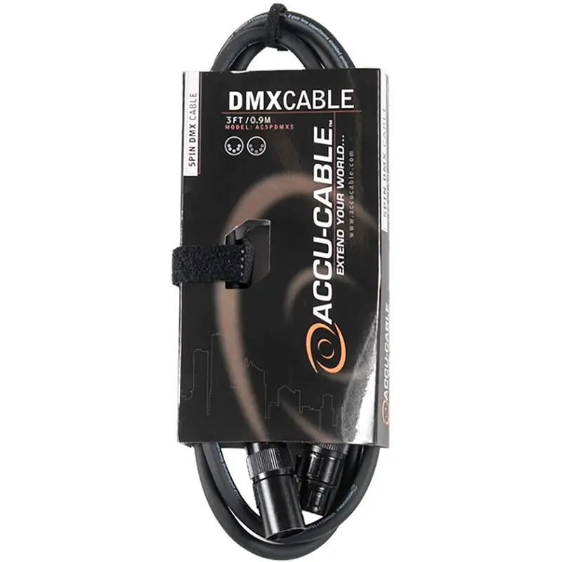Accu-Cable AC5PDMX3 3 Foot 5 Pin DMX Cable