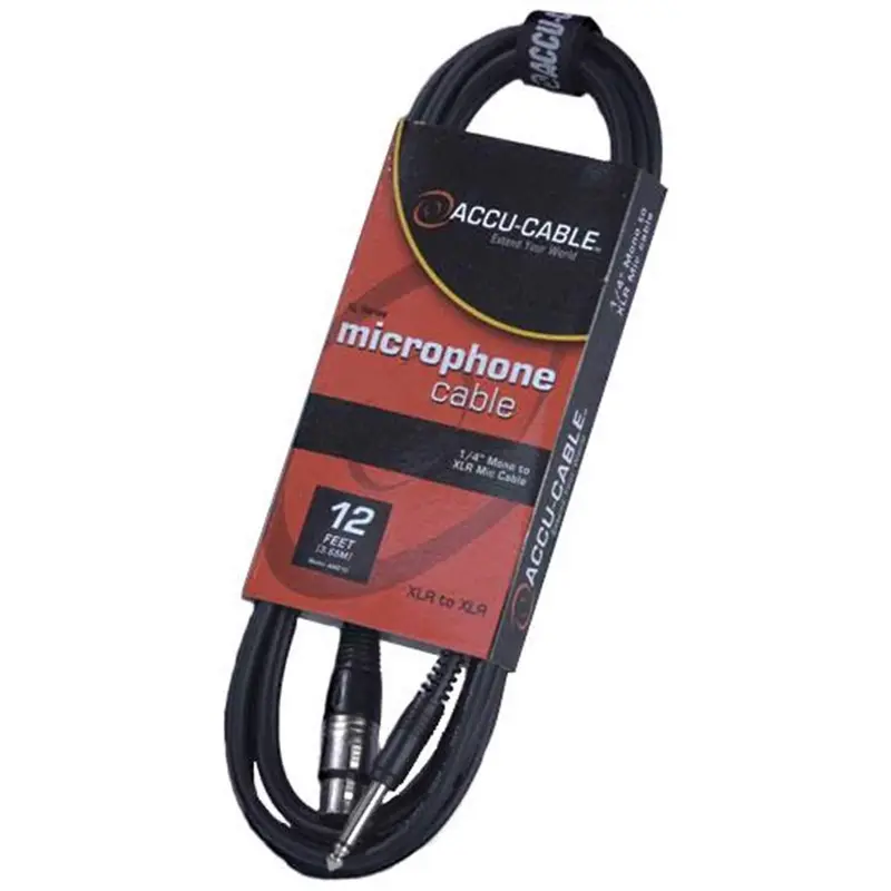 Accu-Cable AMC12 1/4 Mono To XLR Mic Cable