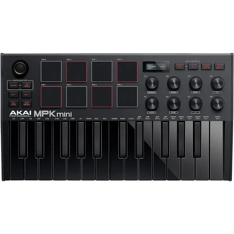 Akai MPK MINI 3 Portable USB Keyboard SE Black