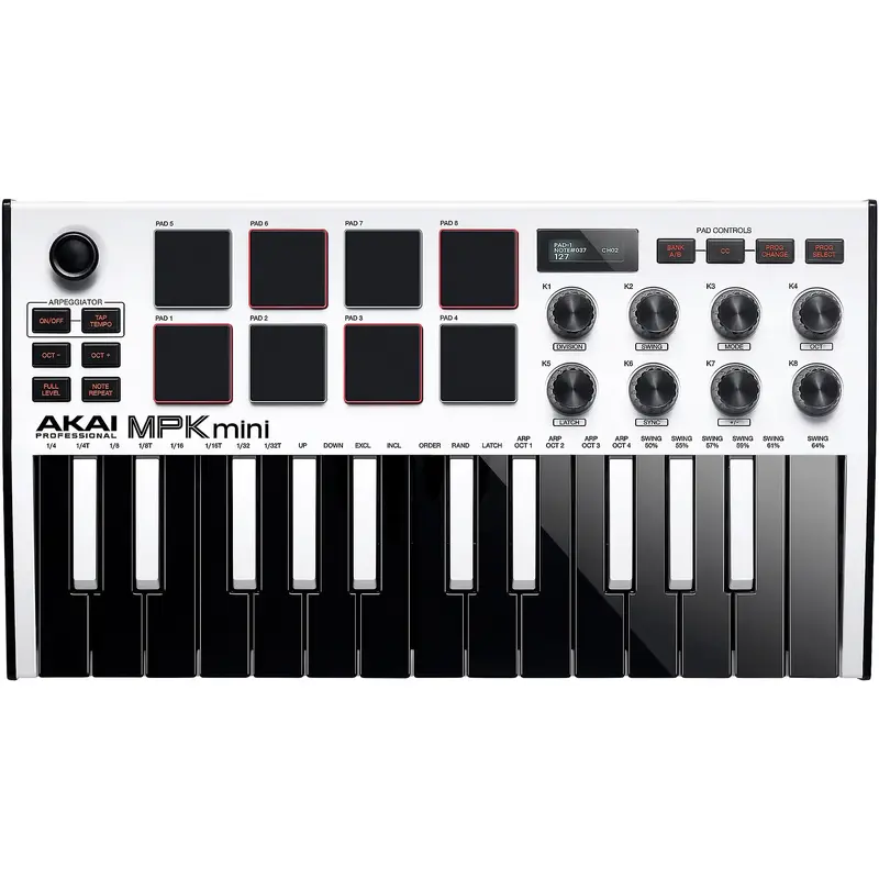 Akai MPK MINI 3 Portable USB Keyboard SE White
