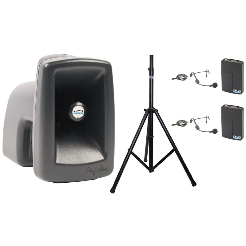 Anchor Audio 511250 MegaVox System 2 - 2x Headband Wireless Microphones