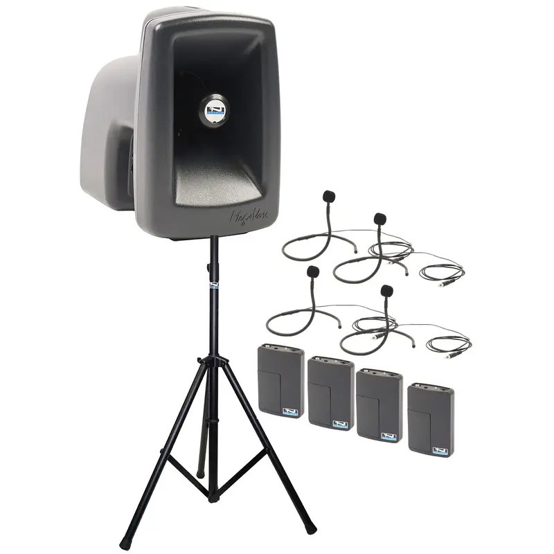 Anchor Audio 512470 MegaVox System 4 - 4x Collar Wireless Microphones