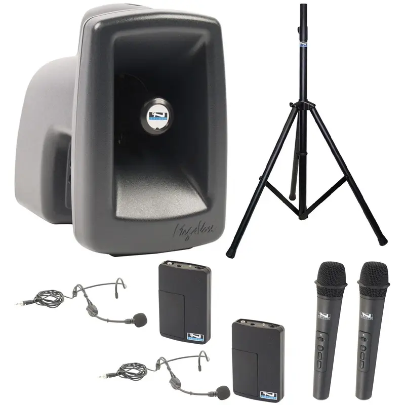 Anchor Audio 515425 MegaVox System X4 - Anchor-Air / 2x Handheld / 2x Headband Wireless Microphones