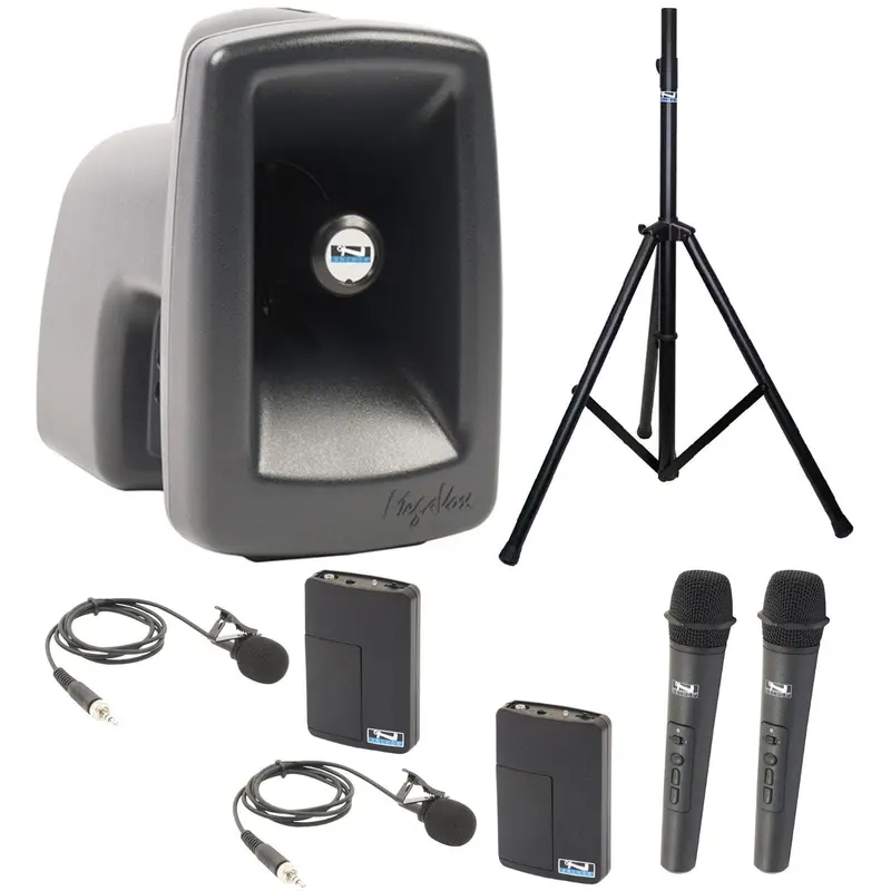 Anchor Audio 515430 MegaVox System X4 - Anchor-Air / 2x Handheld / 2x Lapel Wireless Microphones