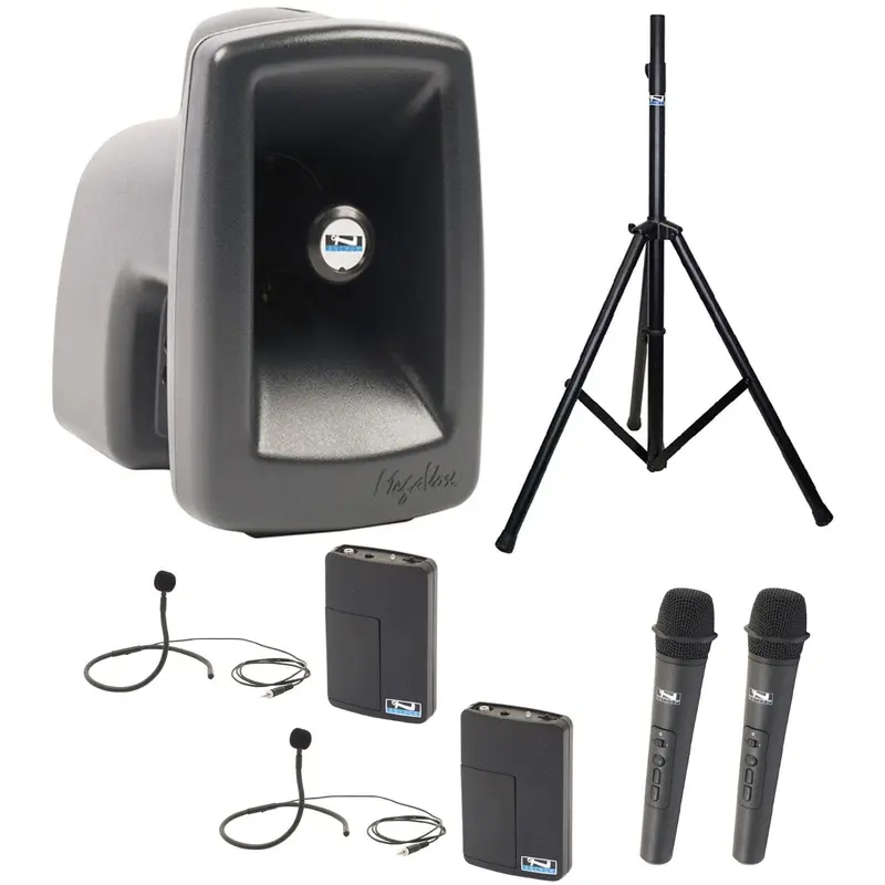 Anchor Audio 515435 MegaVox System X4 - Anchor-Air / 2x Handheld / 2x Collar Wireless Microphones