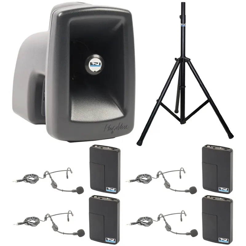 Anchor Audio 515450 MegaVox System X4 - Anchor-Air / 4x Headband Wireless Microphones