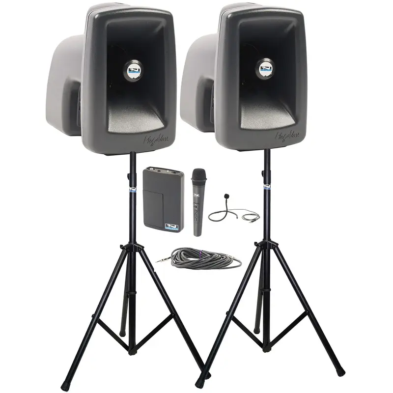 Anchor Audio 545235 MegaVox Pair COMP 2 - Handheld / Collar Wireless Microphones