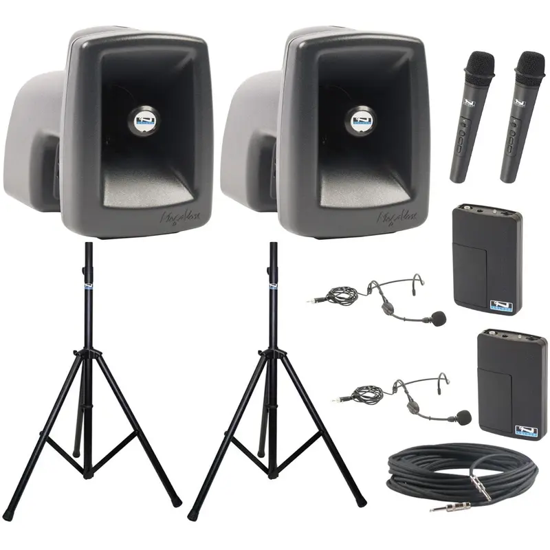 Anchor Audio 545425 MegaVox Pair COMP 4 - 2x Handheld / 2x Headband Wireless Microphones