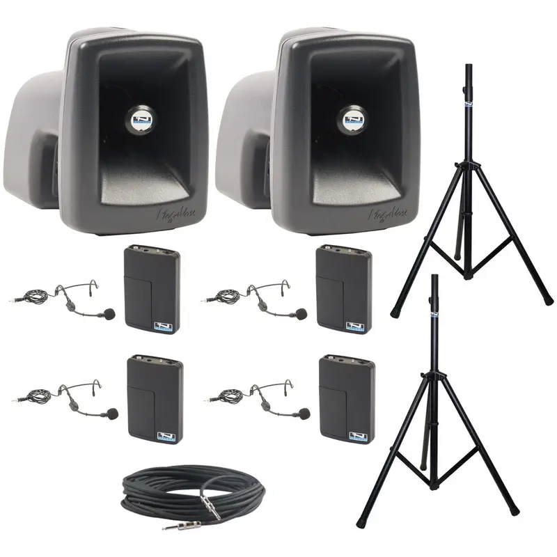 Anchor Audio 545450 MegaVox Pair COMP 4 - 4x Headband Wireless Microphones