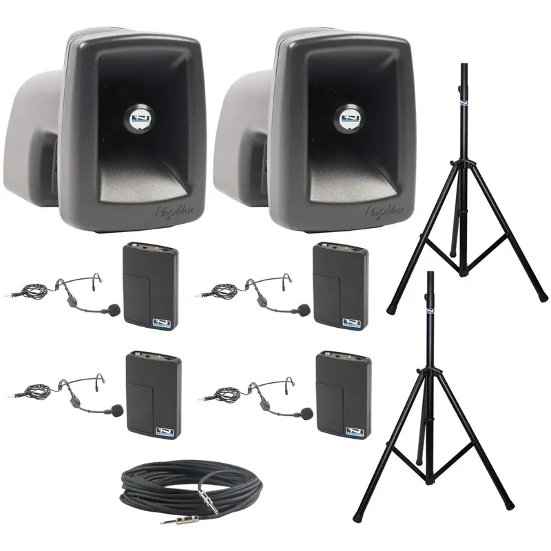 Anchor Audio 545470 MegaVox Pair COMP 4 - 4x Collar Wireless Microphones