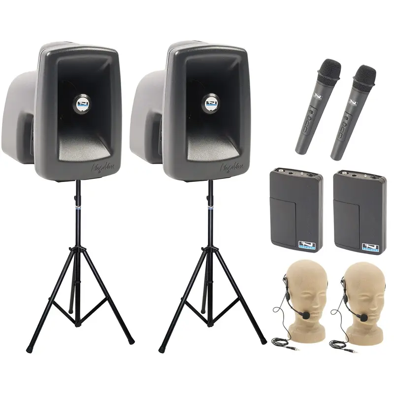 Anchor Audio 560425 MegaVox Pair AIR X4 - Anchor-Air / 2x Handheld / 2x Headband Wireless Mics